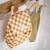 Sac à dos maternelle en coton imprimé damier Caramel 1 - vertbaudet enfant 