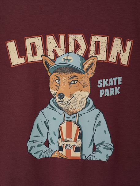 T-shirt manches longues garçon blanc chiné+bordeaux+gris ardoise 6 - vertbaudet enfant 