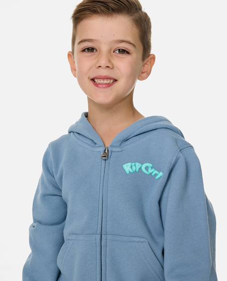 Sweat zippé ride the wave garçon Faded denim 4 - vertbaudet enfant 