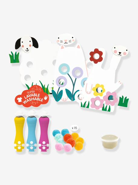 Coffret d’activités points et pompons vert 2 - vertbaudet enfant 