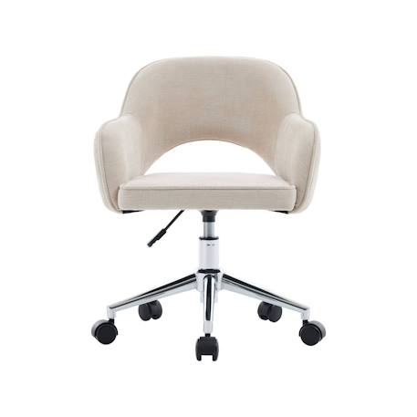 Chaise de bureau enfant à roulettes ajustable tissu chenille - jim kid Beige+Kaki 2 - vertbaudet enfant 