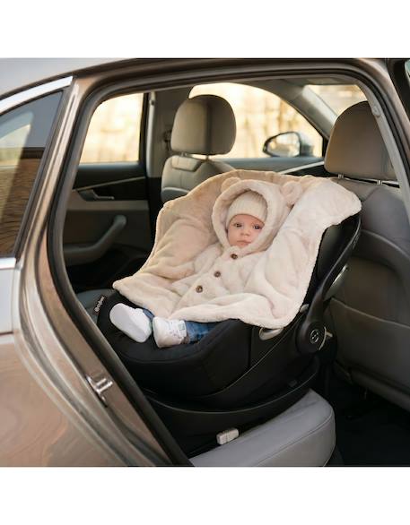 Manteau poncho bébé en fausse fourrure Beige 4 - vertbaudet enfant 