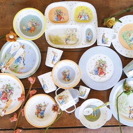 Set repas enfant Pierre Lapin 5 pièces Abricot 3 - vertbaudet enfant 