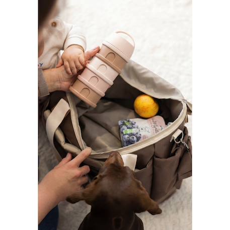 Boîte doseuse de lait 4 compartiments empilables Barbe à papa 5 - vertbaudet enfant 