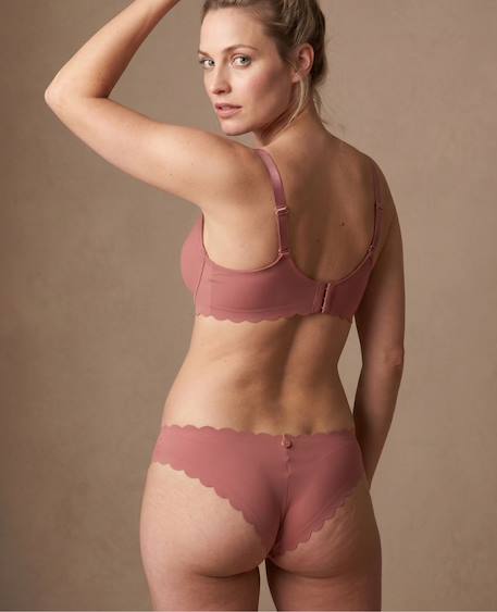 Tanga taille basse de maternité skin Chocolat+Latte+Rose 15 - vertbaudet enfant 