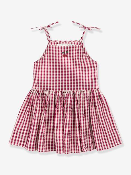 Robe à bretelles Isotta framboise 1 - vertbaudet enfant 
