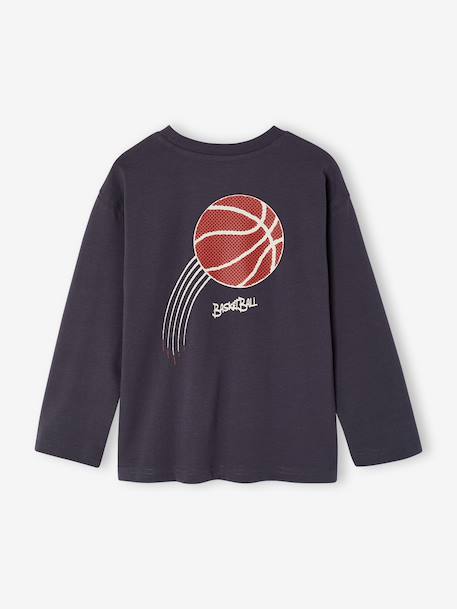 T-shirt manches longues garçon gris ardoise 2 - vertbaudet enfant 