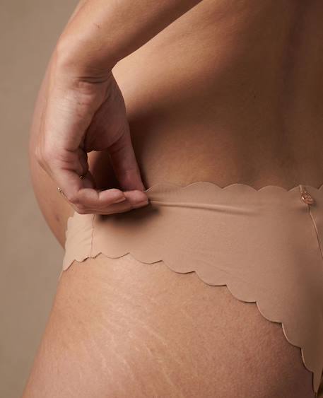 Tanga taille basse de maternité skin Chocolat+Latte+Rose 11 - vertbaudet enfant 