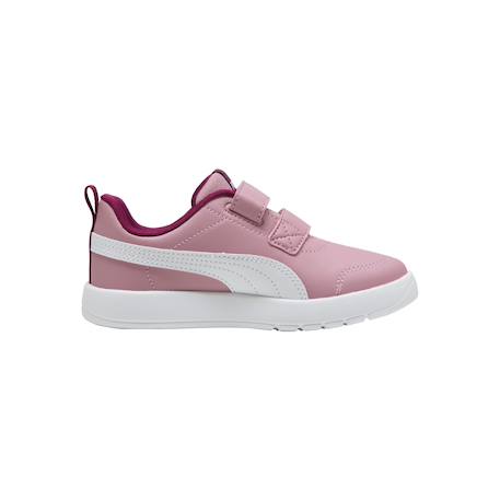 Baskets basses  à scratch Poised rose puma blanc berry 1 - vertbaudet enfant 