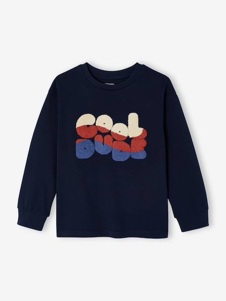 T-shirt manches longues garçon marine+noisette 3 - vertbaudet enfant 