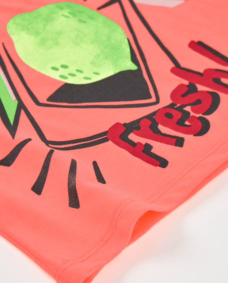 T-shirt garçon en maille avec motif style pop Orange 4 - vertbaudet enfant 