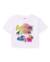 T-shirt fille en maille au design tropical Blanc 1 - vertbaudet enfant 