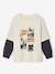 T-shirt manches longues garçon effet superposé écru 3 - vertbaudet enfant 