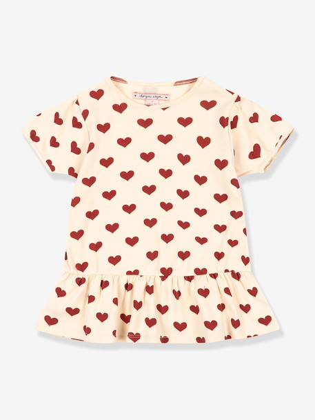 T-shirt bas volant rouge 1 - vertbaudet enfant 