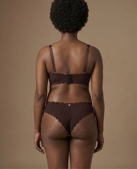 Tanga taille basse de maternité skin Chocolat+Latte+Rose 4 - vertbaudet enfant 