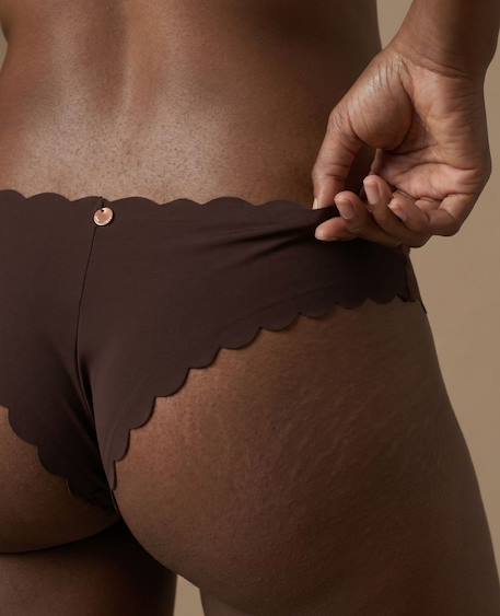 Tanga taille basse de maternité skin Chocolat+Latte+Rose 5 - vertbaudet enfant 
