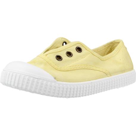 Baskets garçon en textile Jaune banana+Orange coralina 4 - vertbaudet enfant 