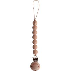 Puériculture-Attache sucette halo pale taupe