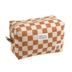Puériculture-Trousse de toilette en coton imprimé damier - petit chou