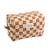 Trousse de toilette en coton imprimé damier - petit chou Caramel 1 - vertbaudet enfant 