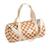 Sac bowling en coton imprimé carreaux Caramel 1 - vertbaudet enfant 