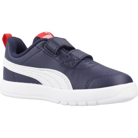 Baskets courtflex v3 v inf Marine+Puma marine puma blanc rouge 11 - vertbaudet enfant 