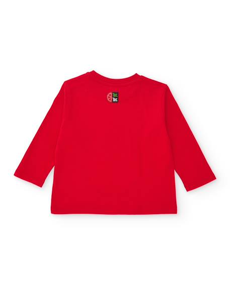 T-shirt garçon en maille avec graphisme sur le devant Rouge 2 - vertbaudet enfant 