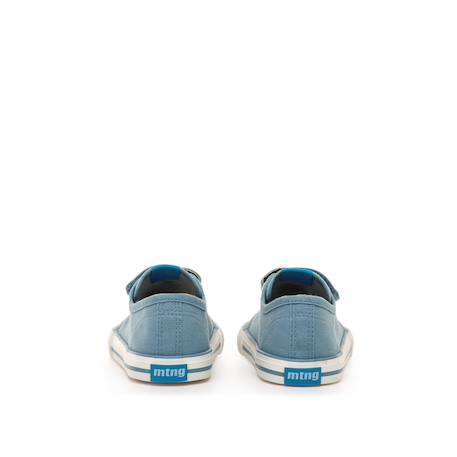Sneakers garçon fermeture à lacets + scratch Bleu ciel+Blue marine+Noir - Bleu+White 5 - vertbaudet enfant 
