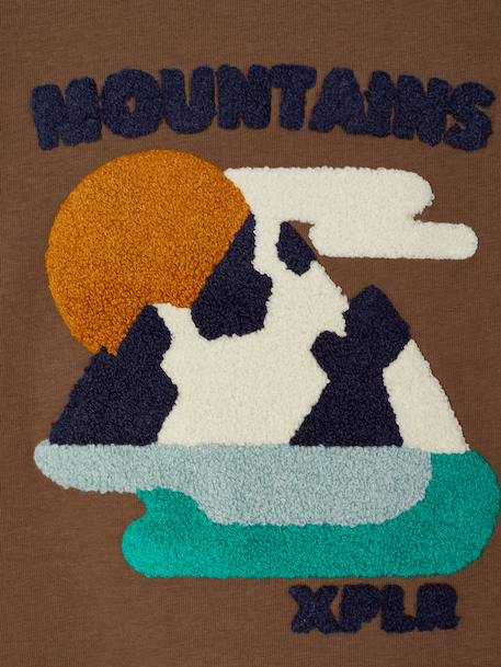 T-shirt manches longues garçon marine+noisette 9 - vertbaudet enfant 