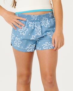 Short chambray floral fille  - vertbaudet enfant