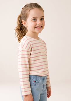 Mariniere manches longues 100% coton fille  - vertbaudet enfant