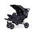 Triplette poussette capacité 3 enfants + housse de pluie + pare-soleil Noir 1 - vertbaudet enfant 