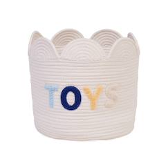 Chambre et rangement-Panier fleur 30x30x30cm corde de coton