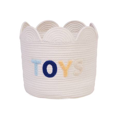 Panier fleur 30x30x30cm corde de coton Blanc cassé 1 - vertbaudet enfant 