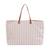 Sac à langer de voyage grande contenance design family bag Blanc imprimé+Gris toile+Rayures nude 16 - vertbaudet enfant 