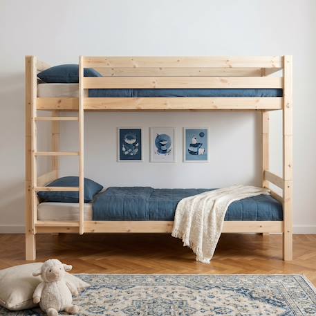 Lit superposé séparable pin massif naturel armance & faustin Bois naturel 1 - vertbaudet enfant 