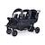 Sixseater poussette capacité 6 enfants + housse de pluie + pare-soleil Noir 3 - vertbaudet enfant 