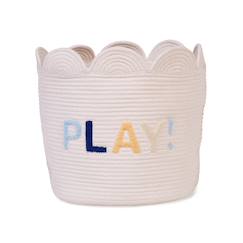 Chambre et rangement-Panier fleur 35x35x35cm corde de coton