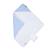 Cape de bain + gant 80 x 80 cm Fleur bleu 3 - vertbaudet enfant 