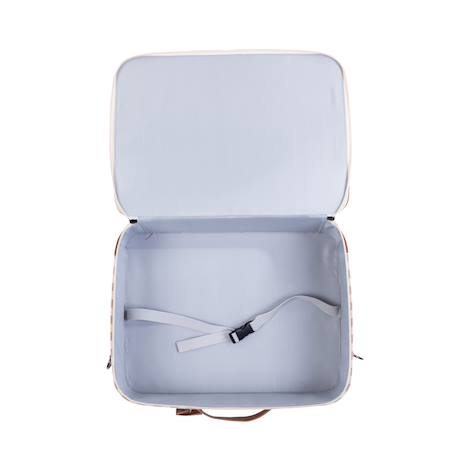 Sac de voyage valise pour enfant mini traveller Rayures nude+Teddy blanc cassé+Teddy marron 3 - vertbaudet enfant 