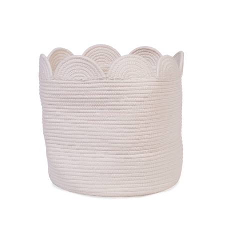 Panier fleur 35x35x35cm corde de coton Blanc cassé 4 - vertbaudet enfant 