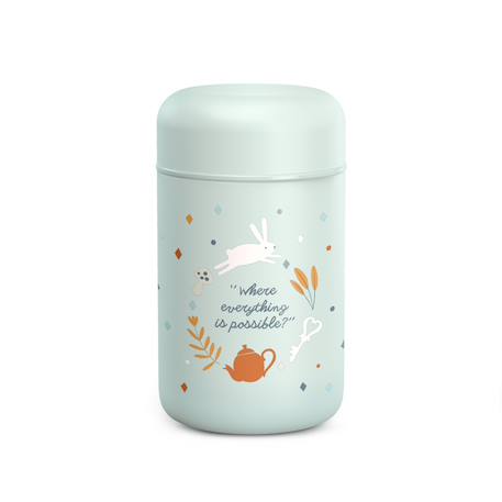 Gourde thermos pot isotherme 400 ml Wonderland beige+Wonderland bleu+Wonderland rose 6 - vertbaudet enfant 