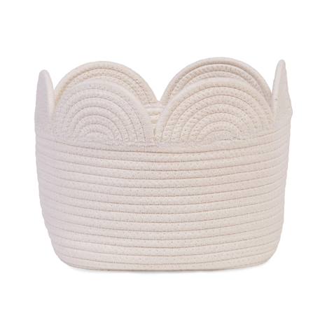 Panier fleur 30x20x15cm corde de coton Blanc cassé 4 - vertbaudet enfant 