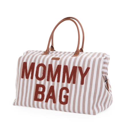 Sac à langer mommy bag Gris toile+Kaki+Marron doux+Rayures nude+Textile raphia 20 - vertbaudet enfant 
