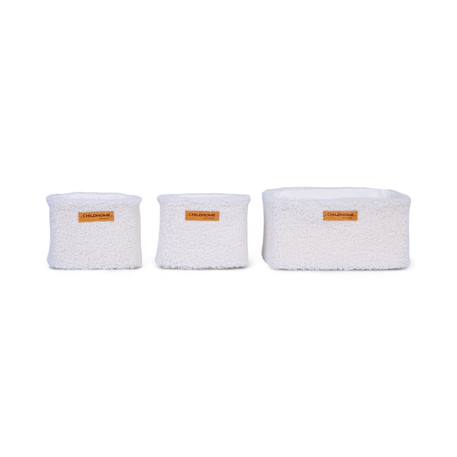 Lot de 3 paniers de rangement suspendus Teddy blanc cassé 1 - vertbaudet enfant 