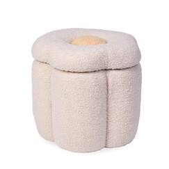 Chambre et rangement-Pouf + coffre à jouets fleur