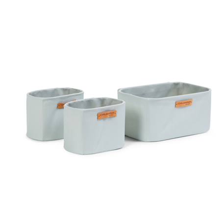 Lot de 3 paniers de rangement suspendus Gris clair 3 - vertbaudet enfant 
