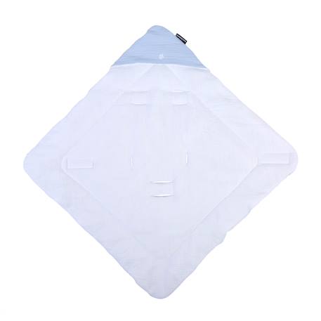 Couverture enveloppante universelle écharpe bébé Fleur bleu+Neutre 3 - vertbaudet enfant 