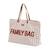 Sac à langer de voyage grande contenance design family bag Blanc imprimé+Gris toile+Rayures nude 15 - vertbaudet enfant 
