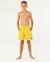Short de bain boardshort volley daily   enfant Aqua+Black+Blazing yellow 16 - vertbaudet enfant 
